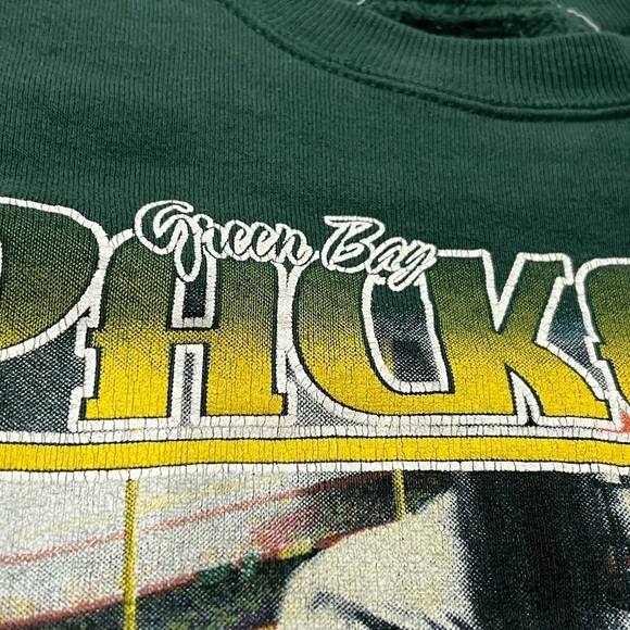 Vintage 90s Green Bay Packers 1990s NFL Football Crewneck Sports Sweatshirt - Picture 3 of 5